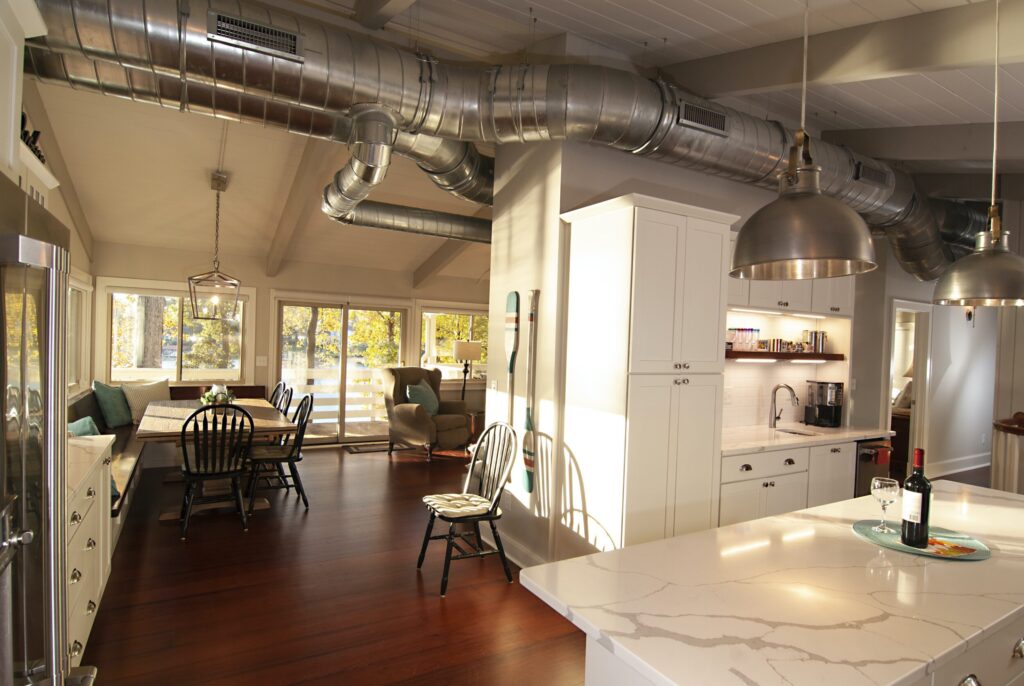 Before After Renovation Industrial Modern Kitchen Dining Area