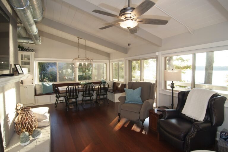 Before After Renovation Living Room Dining Room Lakeview