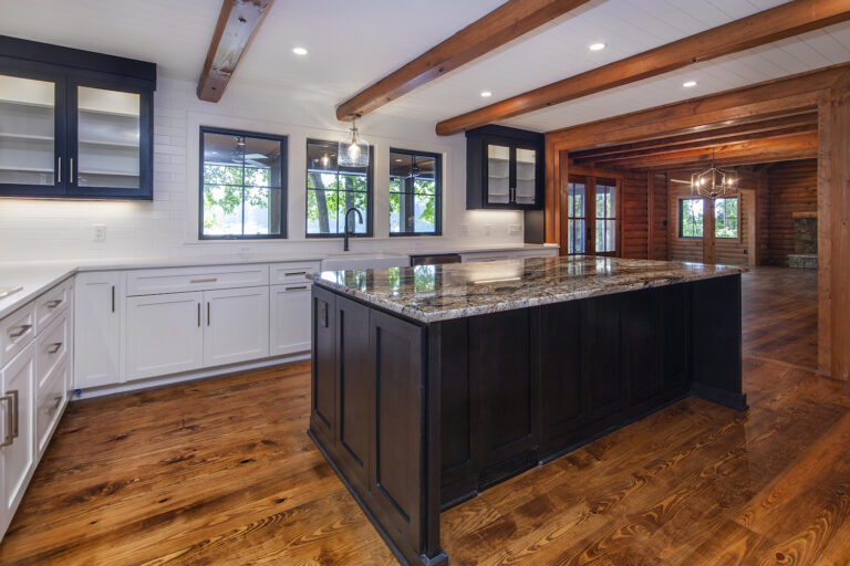 Luxury Cabin Design Open Kitchen Island