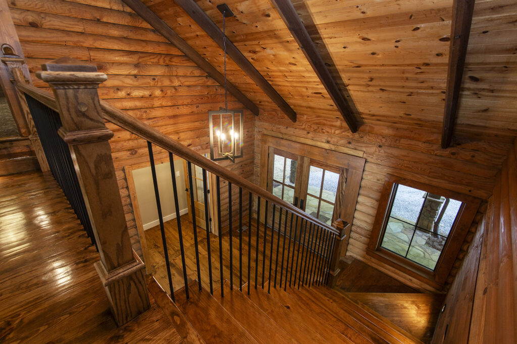 Luxury Log Cabin Stairway