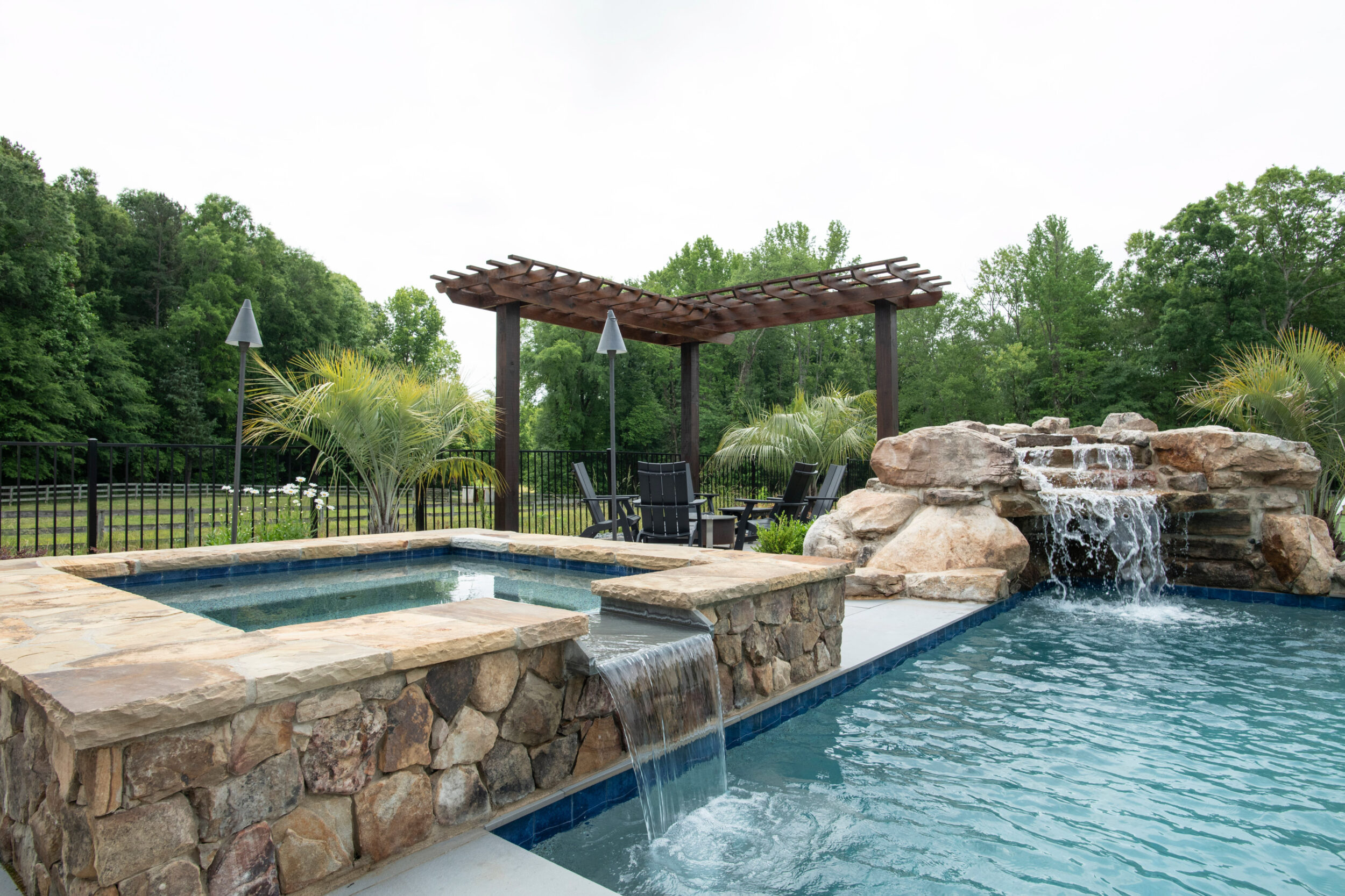 Pool With Waterfall