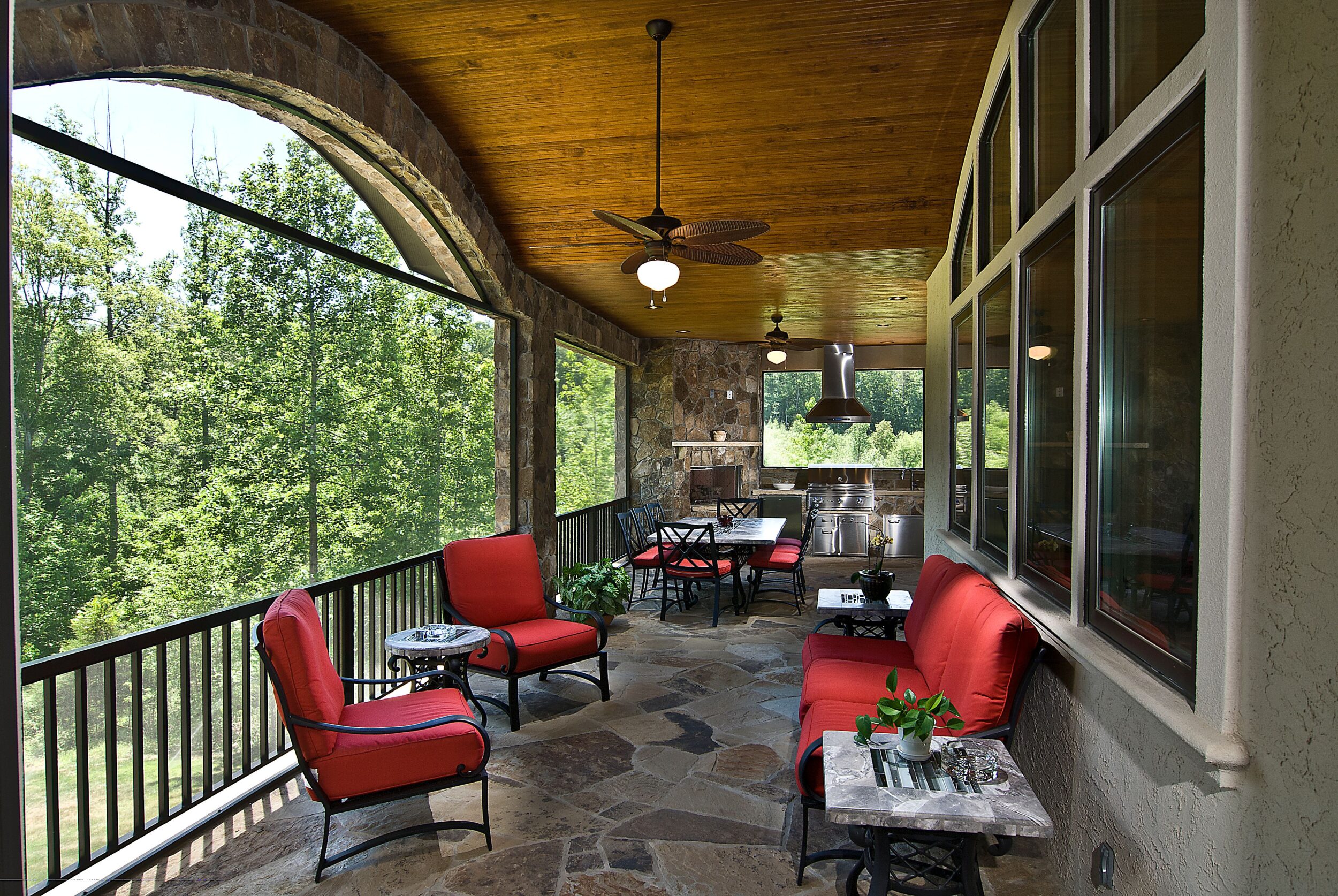 Stone Screened Porch